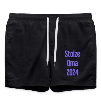 Proud Grandma 2024 – Perfect for New Grandmas - Swim Trunks - black - Front - AI Model Male 185 light (185cm)