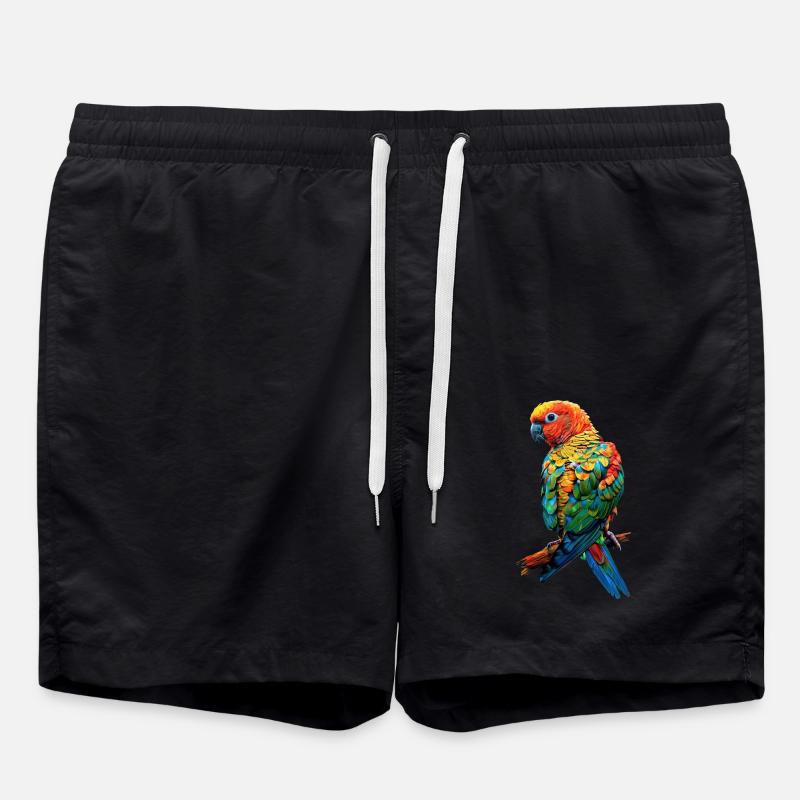Sittiche - Badeshorts - Schwarz