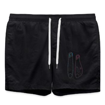 Annonce grossesse jumeaux fille garçon - Short de bain - noir - Devant - AI Model Male 185 light (185cm)