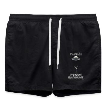 Take me away - Swim Trunks - black - Front - AI Model Male 185 light (185cm)
