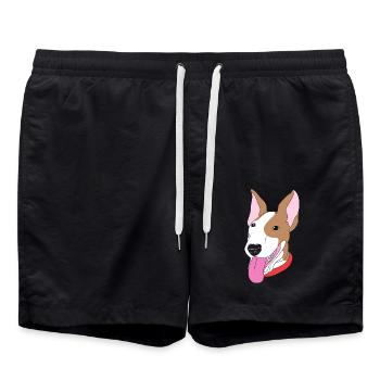 Bull terrier - Short de bain - noir - Devant - AI Model Male 185 light (185cm)