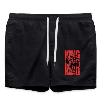 Roi Gorille - Short de bain - noir - Devant - AI Model Male 185 light (185cm)