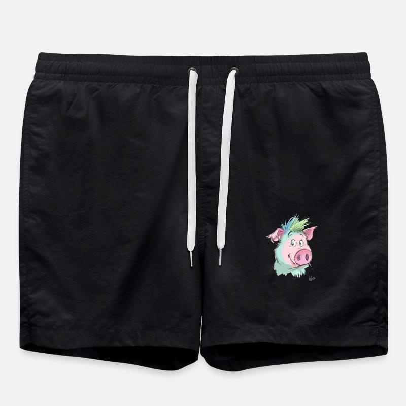 Cochon amical - Short de bain - noir
