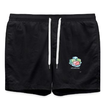 Unknown chewing gum object - Swim Trunks - black - Front - AI Model Male 185 light (185cm)