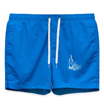 Wine Glass Grapes Wine - Swim Trunks - cobalt blue - Front