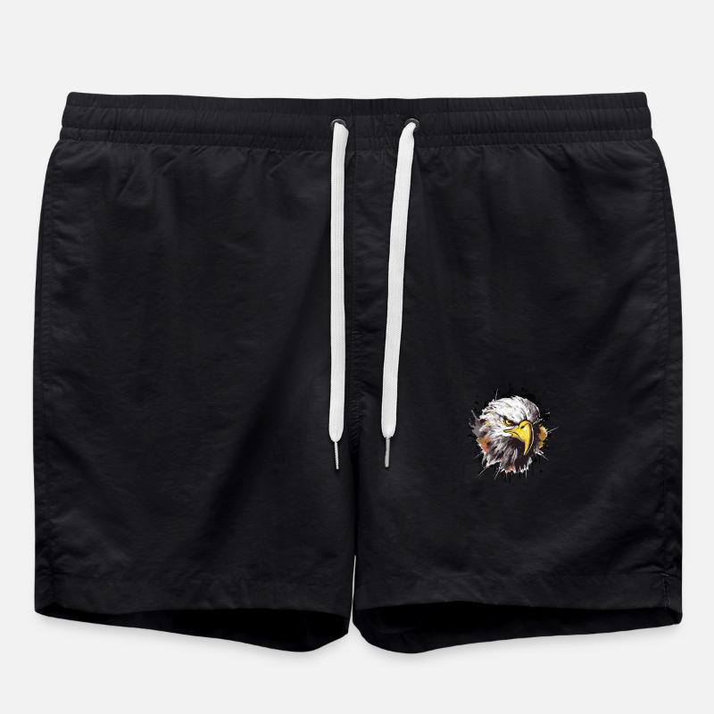 Tête d’aigle icône animal - Short de bain - noir