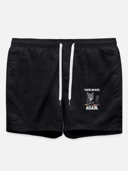 Home office cat - Swim Trunks - black