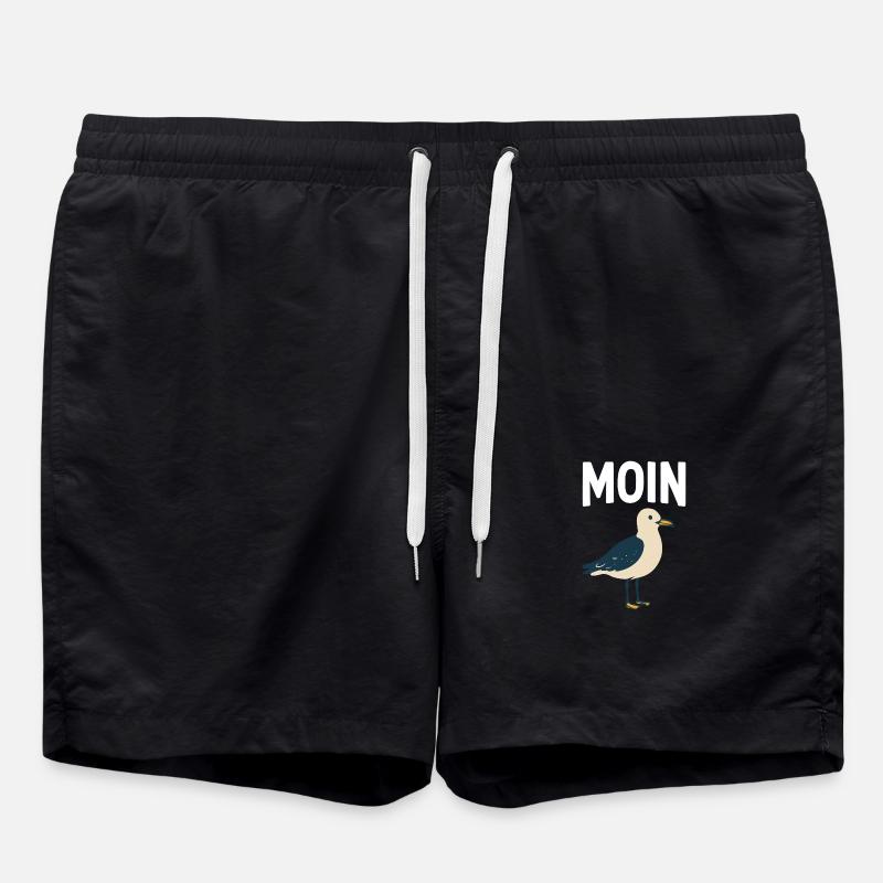 Moin Möwe - Badeshorts - Schwarz