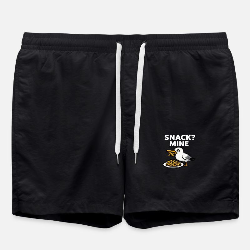 Snack Möwe - Badeshorts - Schwarz