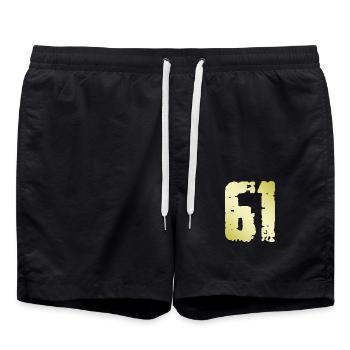 61 Number Vintage - Swim Trunks - black - Front - AI Model Male 185 light (185cm)