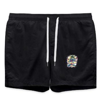 Dragonfly Summer Holiday - Swim Trunks - black - Front - AI Model Male 185 light (185cm)
