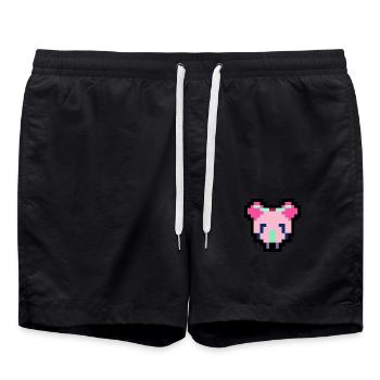Pixel Maus - Badeshorts - Schwarz - Vorne - AI Model Male 185 light (185cm)