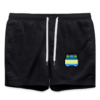 Pixel Smile - Badeshorts - Schwarz - Vorne - AI Model Male 185 light (185cm)