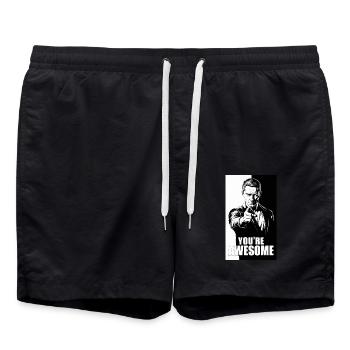 You‘re Awesome - Badeshorts - Schwarz - Vorne - AI Model Male 185 light (185cm)