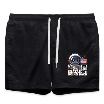 NOUS NE REVIENDRONS PAS EN ARRIÈRE - ASTRONAUTE - Short de bain - noir - Devant - AI Model Male 185 light (185cm)