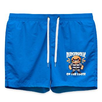 BURGERHOLIC ON THE LOOSE - Swim Trunks - cobalt blue - Front