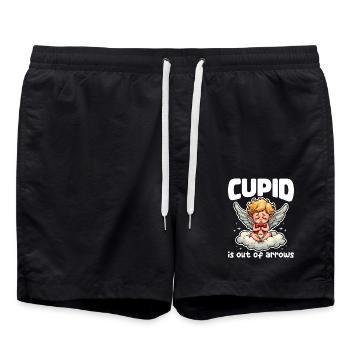 CUPID IS OUT OF ARROWS - VALENTINE'S DAY GIFT - Swim Trunks - black - Front - AI Model Male 185 light (185cm)