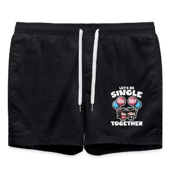 SOYONS CÉLIBATAIRES ENSEMBLE - CADEAU - Short de bain - noir - Devant - AI Model Male 185 light (185cm)