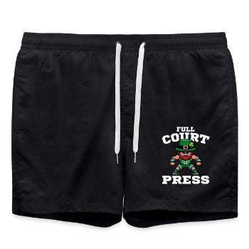 FULL COURT PRESS - BASKETBALL - Swim Trunks - black - Front - AI Model Male 185 light (185cm)