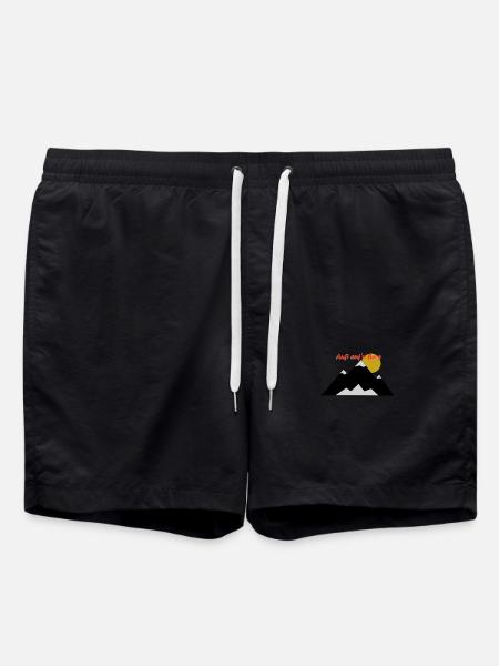 Aufi auf'n Berg - Badeshorts - Schwarz