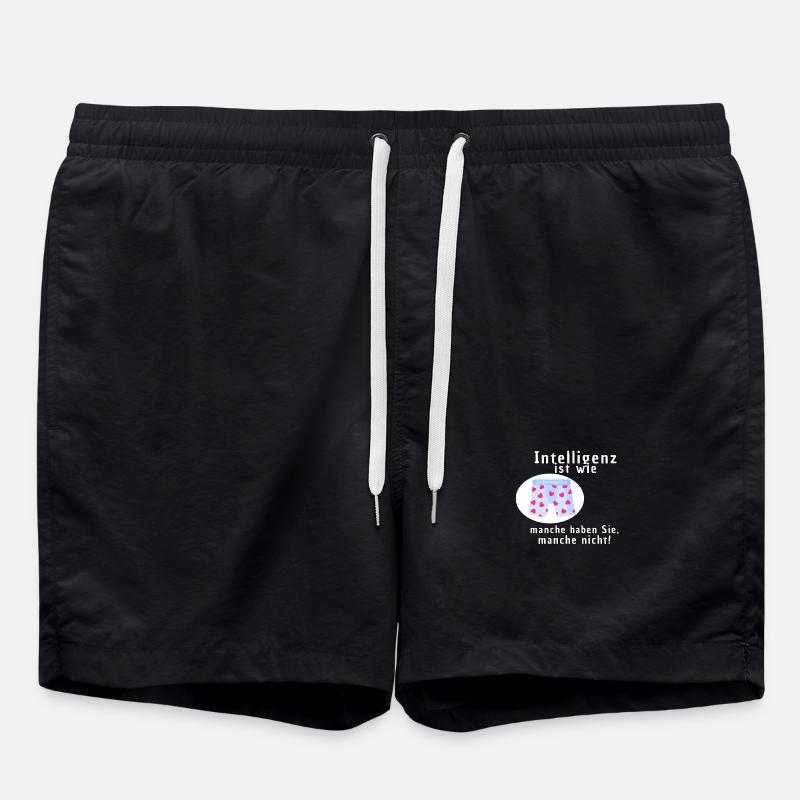 Intelligence and underwear - Swim Trunks - black
