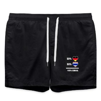 Deutschland und Thailand genial / Geschenk - Badeshorts - Schwarz - Vorne - AI Model Male 185 light (185cm)