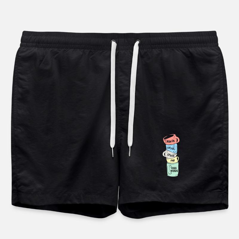 Kaffee - Badeshorts - Schwarz