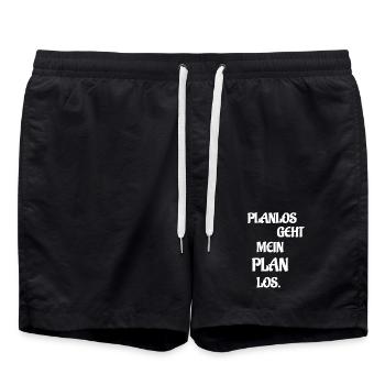 PLANLOS VA MON PLAN LOS - Short de bain - noir - Devant - AI Model Male 185 light (185cm)