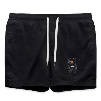 Astronaute avec un poisson rouge - Short de bain - noir - Devant - AI Model Male 185 light (185cm)