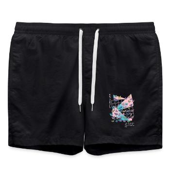 Be like a butterfly - Swim Trunks - black - Front - AI Model Male 185 light (185cm)
