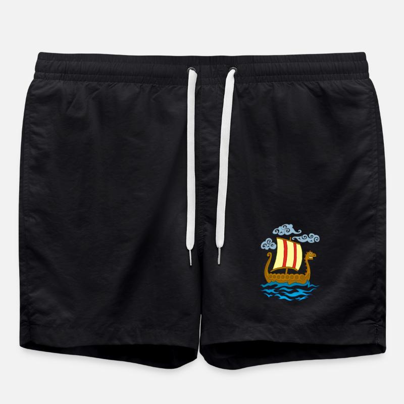 Drakkar viking rigolo - Short de bain - noir