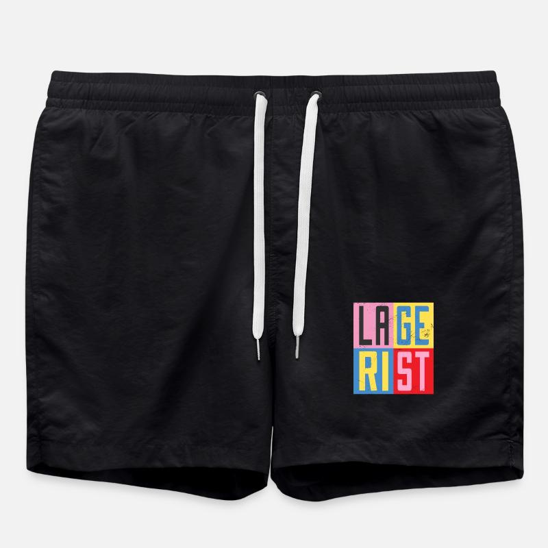 Warehouse Design - Swim Trunks - black