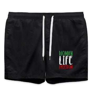 Woman Life Freedom Woman Women Women's Rights Iran - Swim Trunks - black - Front - AI Model Male 185 light (185cm)