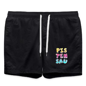 Pistensau Ski Holiday Fun Après-Ski Party coloré - Short de bain - noir - Devant - AI Model Male 185 light (185cm)