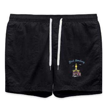Bad Homburg, Chapelle russe Taunus, Allemagne - Short de bain - noir - Devant - AI Model Male 185 light (185cm)