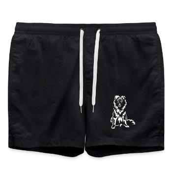Sheltie "Black Edition" - Swim Trunks - black - Front - AI Model Male 185 light (185cm)