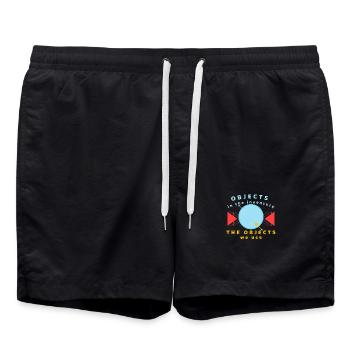Objekte im Inventar, das wir verwenden - Badeshorts - Schwarz - Vorne - AI Model Male 185 light (185cm)
