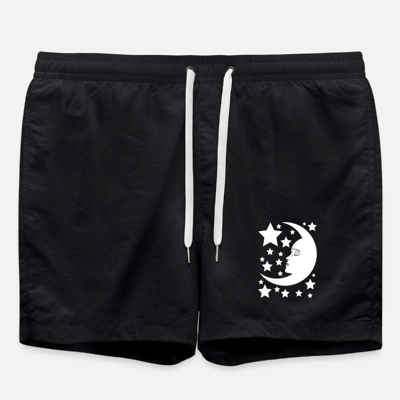Der weibliche Mond - Badeshorts - Schwarz