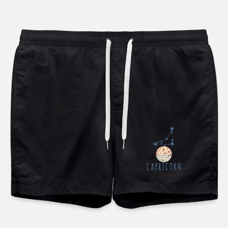 Das Sternbild Steinbock - Badeshorts - Schwarz