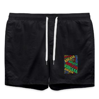 t-shirt Adriana t-shirt word cloud idée cadeau - Short de bain - noir - Devant - AI Model Male 185 light (185cm)