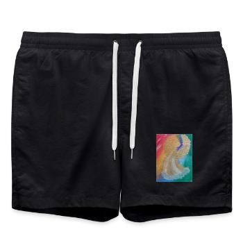 Rainbow Angel - Angel of Harmony - Angel Image - Short de bain - noir - Devant - AI Model Male 185 light (185cm)