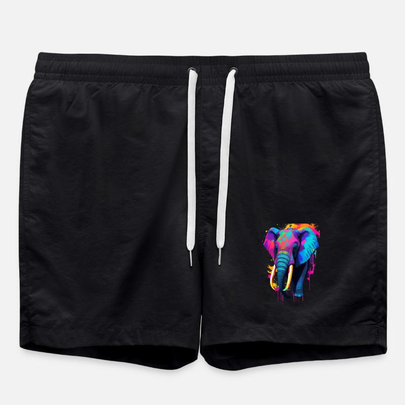 Elefant - Badeshorts - Schwarz