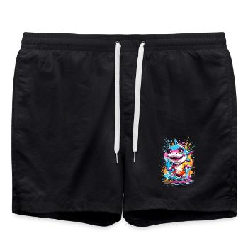 Shark - Swim Trunks - black - Front - AI Model Male 185 light (185cm)