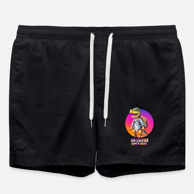 Drachen Schüler - Badeshorts - Schwarz