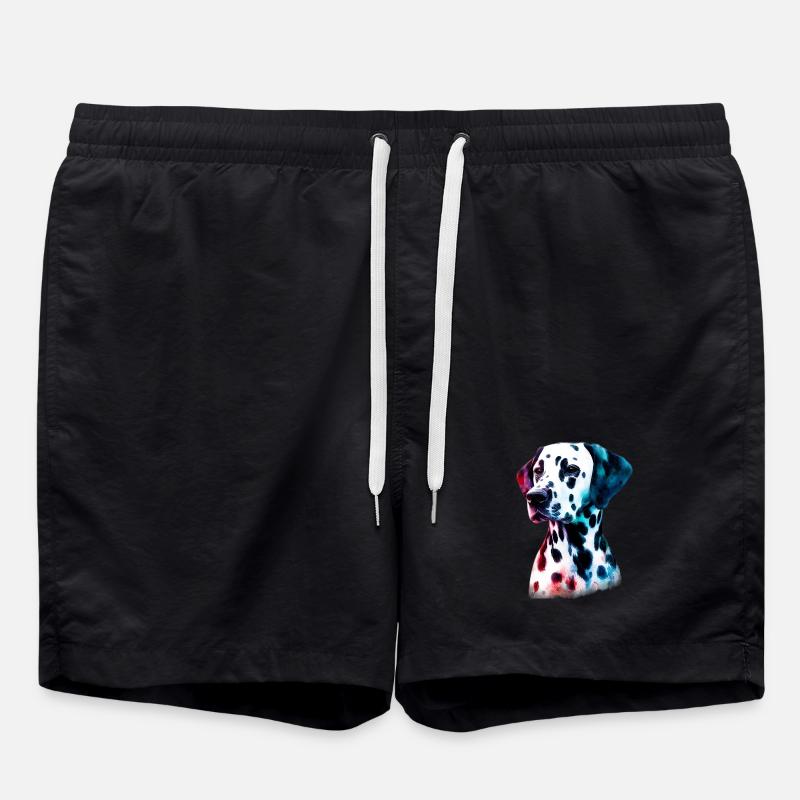 Dalmatiner Hund - Badeshorts - Schwarz