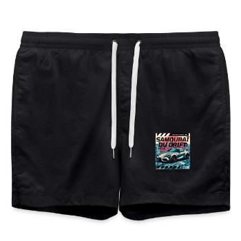 Samouraï Drift Urbaine - Short de bain - noir - Devant - AI Model Male 185 light (185cm)