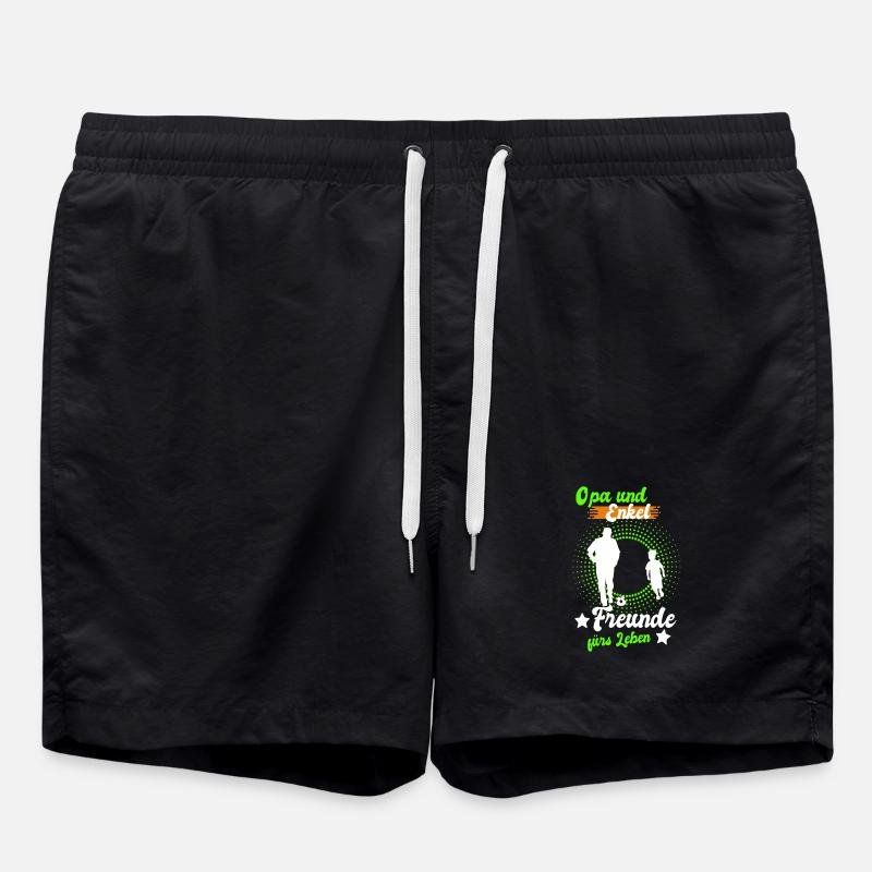 Opa und Enkel Freunde - Badeshorts - Schwarz