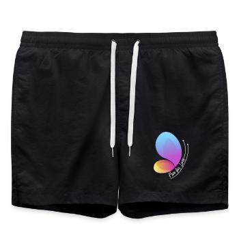 Free Through Love Gradient Butterfly - Swim Trunks - black - Front - AI Model Male 185 light (185cm)