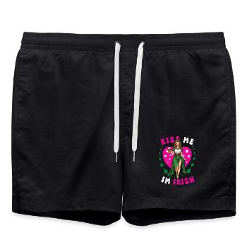 Embrasse-moi, je suis irlandaise - Short de bain - noir - Devant - AI Model Male 185 light (185cm)