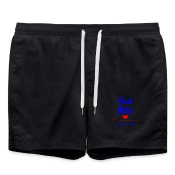 beste Oma - Badeshorts - Schwarz - Vorne - AI Model Male 185 light (185cm)
